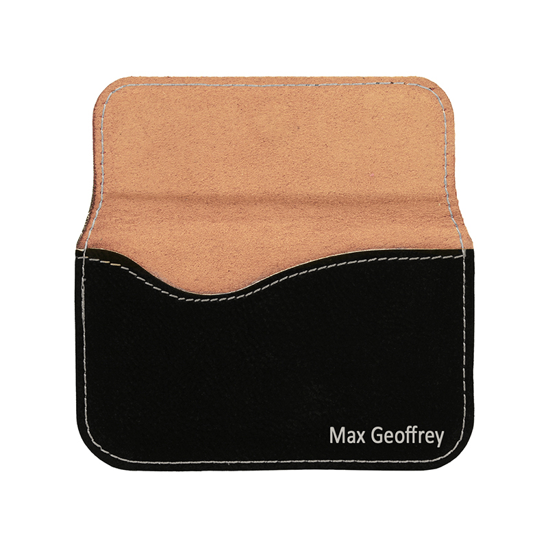 Sealbhóir Cárta Gnó Solúbtha Leatherette Laserable