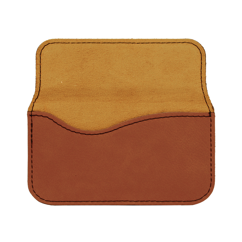 Sealbhóir Cárta Gnó Solúbtha Leatherette Laserable