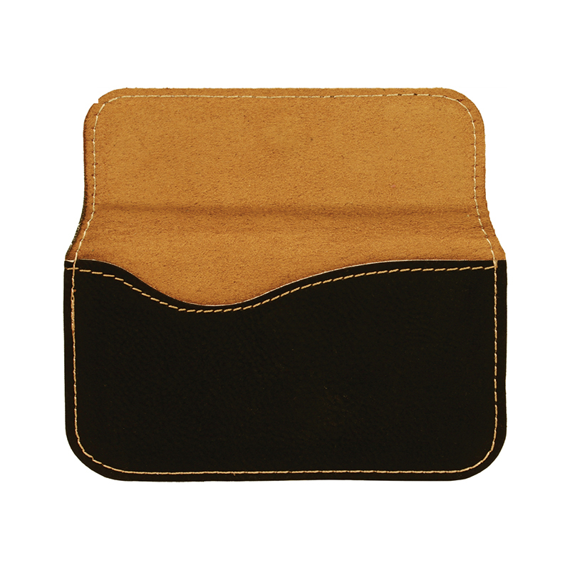 Sealbhóir Cárta Gnó Solúbtha Leatherette Laserable