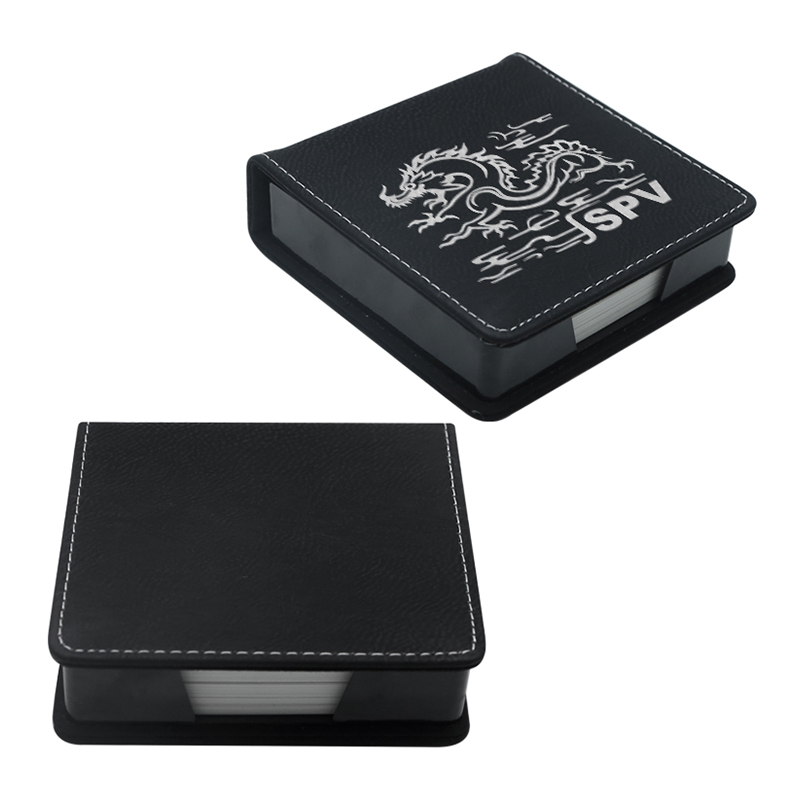 Sealbhóir Notepad Cearnóg Leatherette Laserable