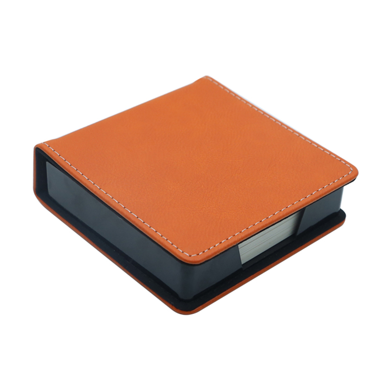 Sealbhóir Notepad Cearnóg Leatherette Laserable