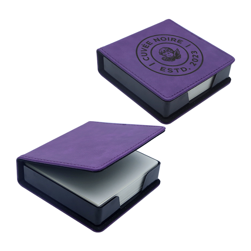 Sealbhóir Notepad Cearnóg Leatherette Laserable