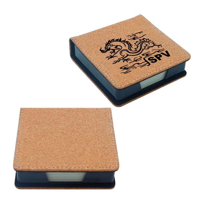 Sealbhóir Notepad Cearnóg Leatherette Laserable