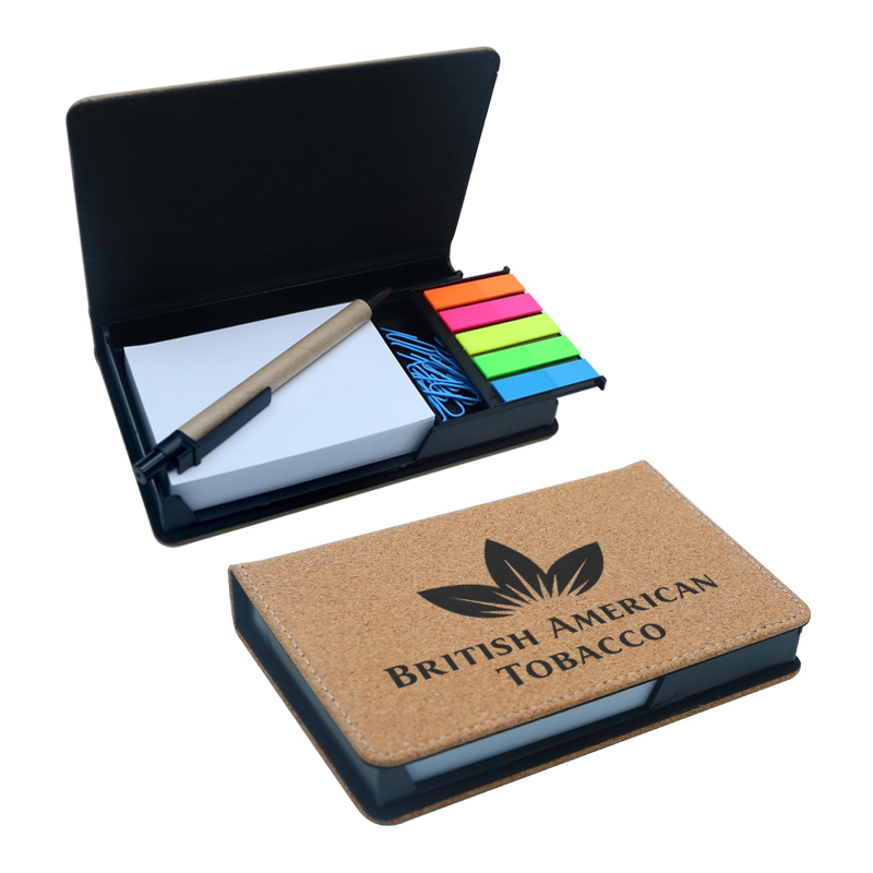 Sealbhóir Notepad Dronuilleog Leatherette Laserable