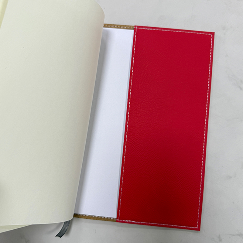 Leabhar nótaí Inathraithe Leatherette Laserable