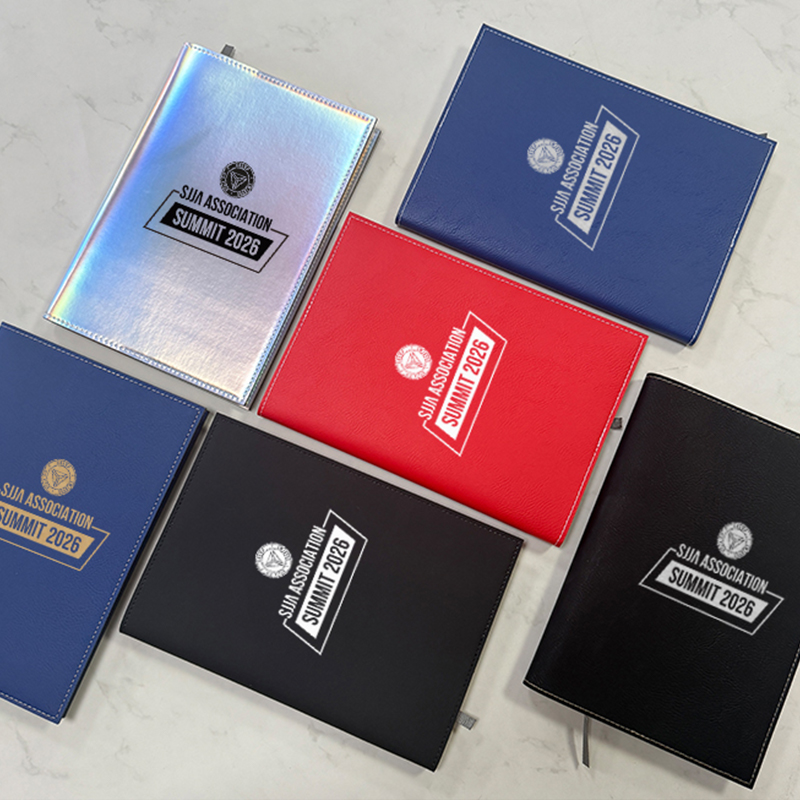 Leabhar nótaí Inathraithe Leatherette Laserable