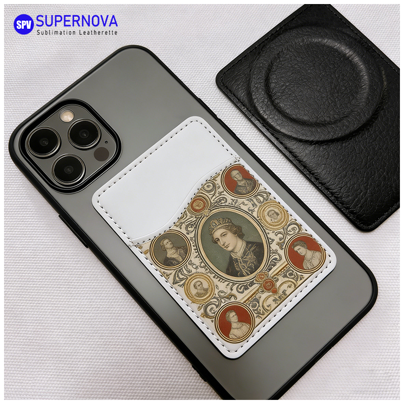 Sealbhóir Cárta Fón Leatherette Sublimation le Maighnéad