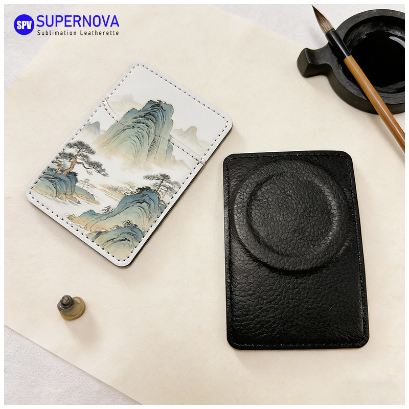 Sealbhóir Cárta Fón Leatherette Sublimation le Maighnéad