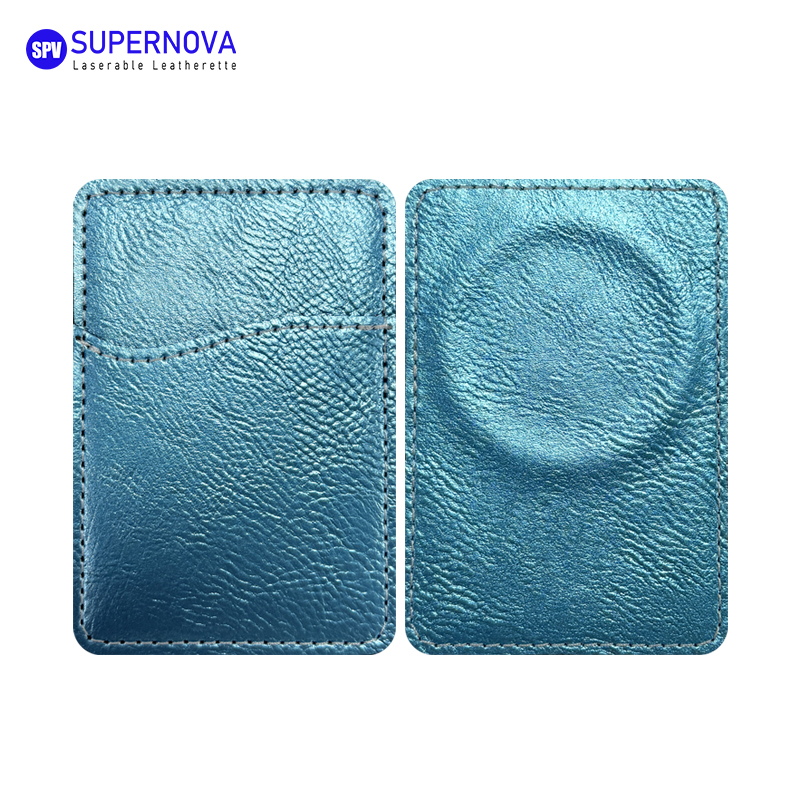 Sealbhóir Cárta Fón Leatherette Laserable le Maighnéad