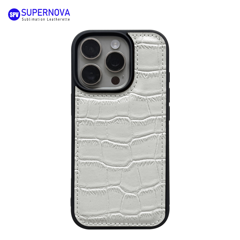 Cás Fón Leatherette Laserable