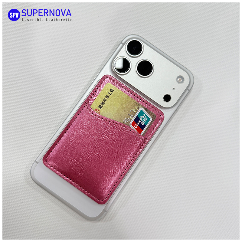 Sealbhóir Cárta Fón Leatherette Laserable le Maighnéad