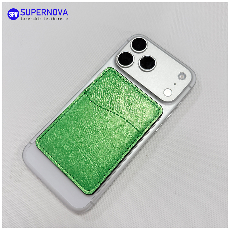 Sealbhóir Cárta Fón Leatherette Laserable le Maighnéad