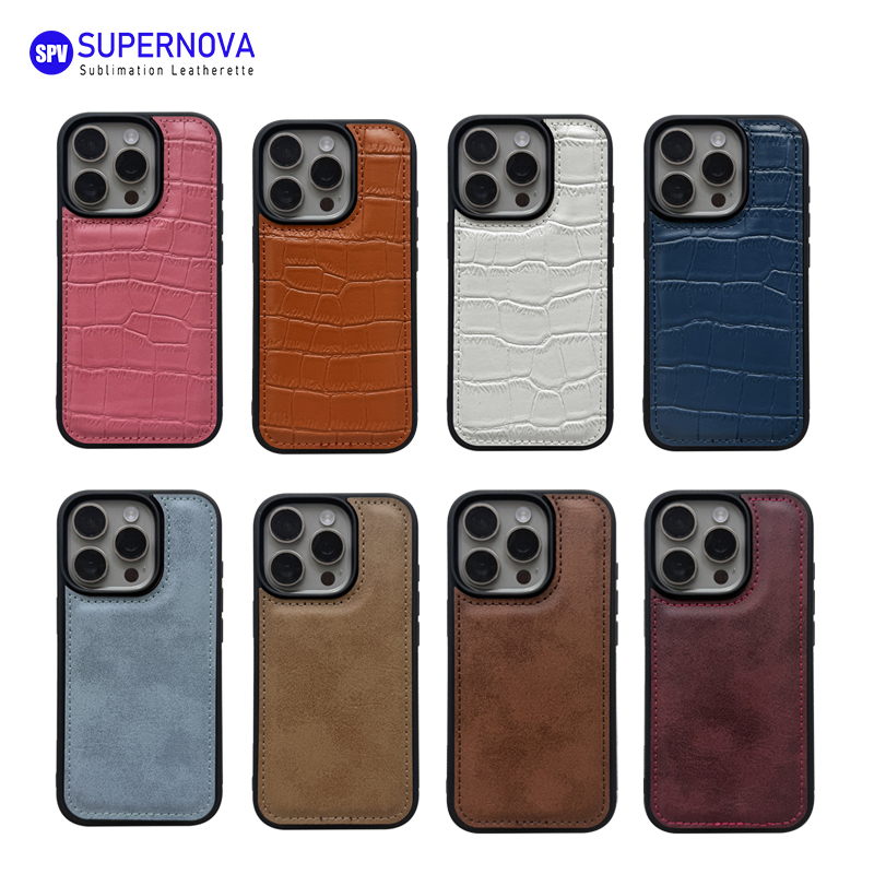 Cás Fón Leatherette Laserable