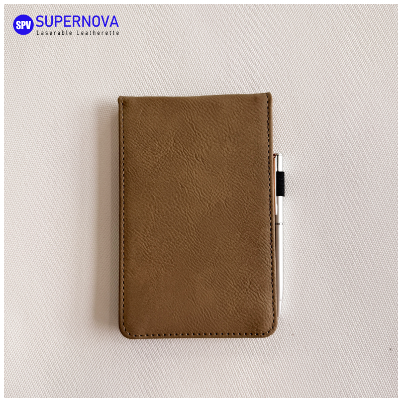 Leabhar nótaí Leatherette A7 Laserable