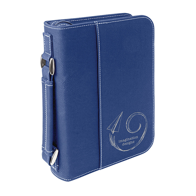 7 1/2'×10 3/4'Clúdach Leabhar Leatherette le Dúnadh Zipper