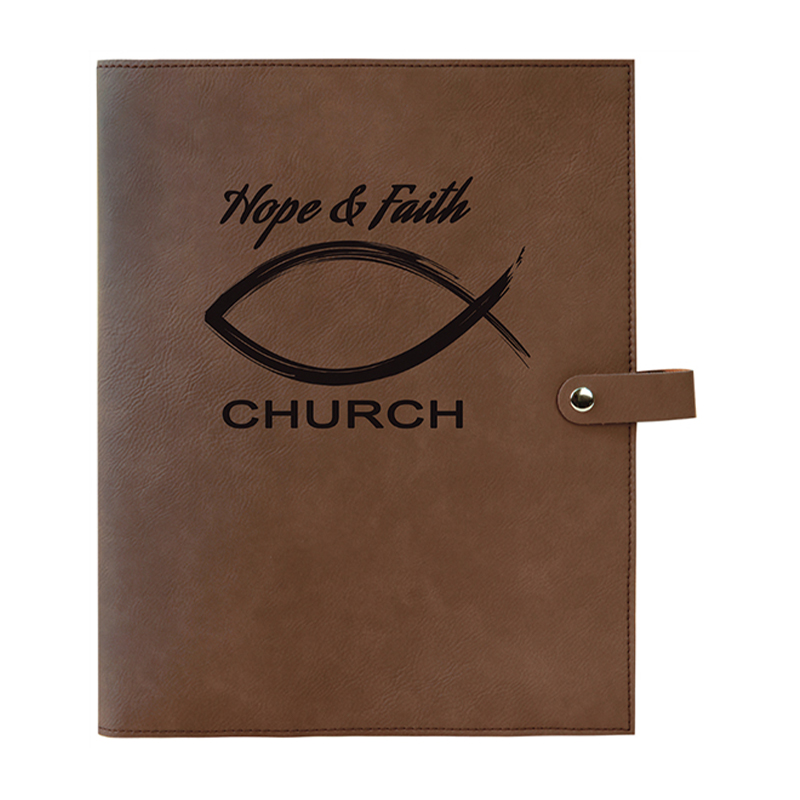 Clúdach Leabhar Leatherette le Dúnadh Snap
