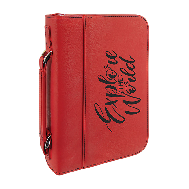 7 1/2'×10 3/4'Clúdach Leabhar Leatherette le Dúnadh Zipper