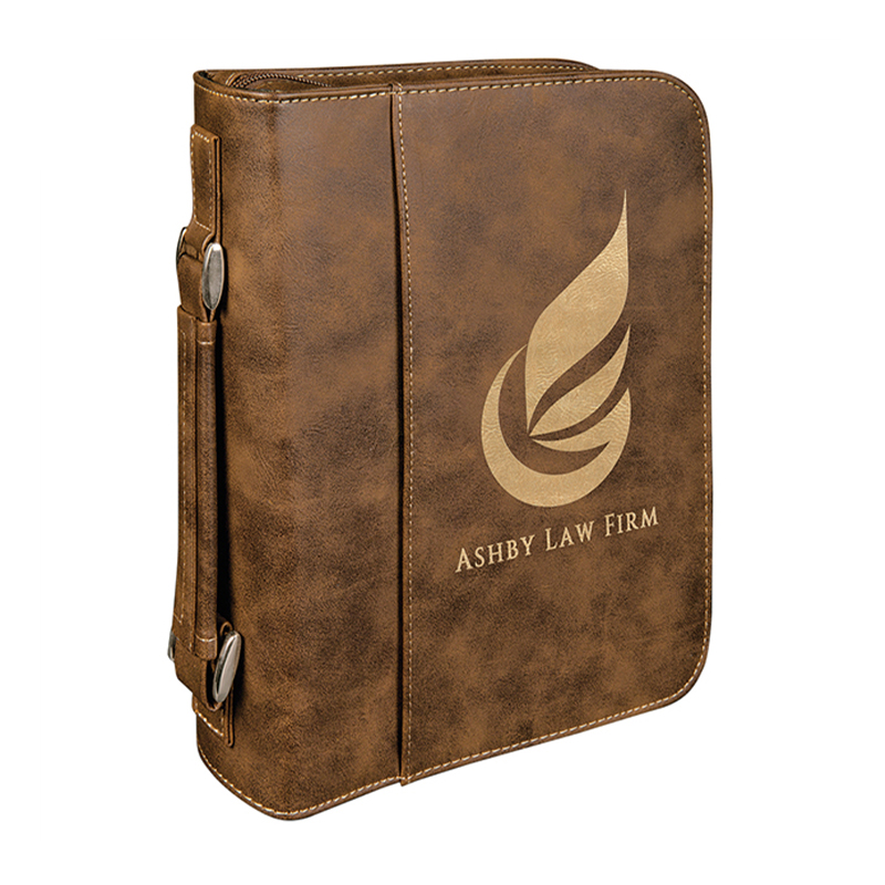 7 1/2'×10 3/4'Clúdach Leabhar Leatherette le Dúnadh Zipper