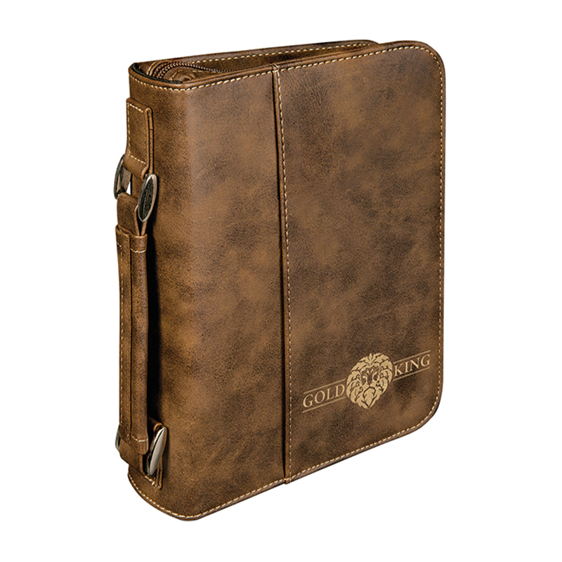 7 1/2'×10 3/4'Clúdach Leabhar Leatherette le Dúnadh Zipper