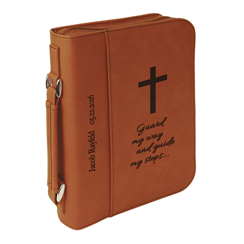 7 1/2'×10 3/4'Clúdach Leabhar Leatherette le Dúnadh Zipper