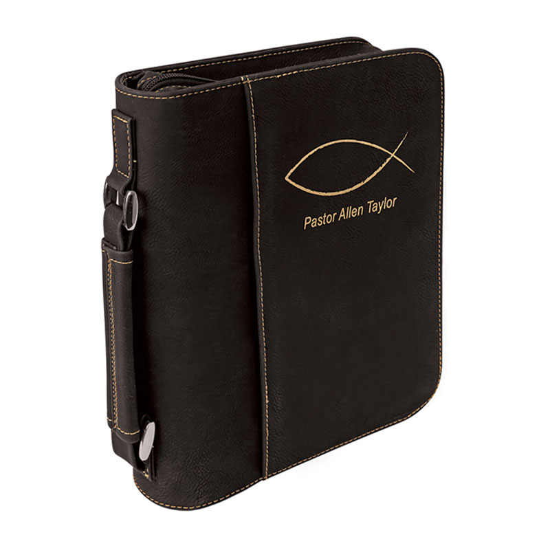 7 1/2'×10 3/4'Clúdach Leabhar Leatherette le Dúnadh Zipper
