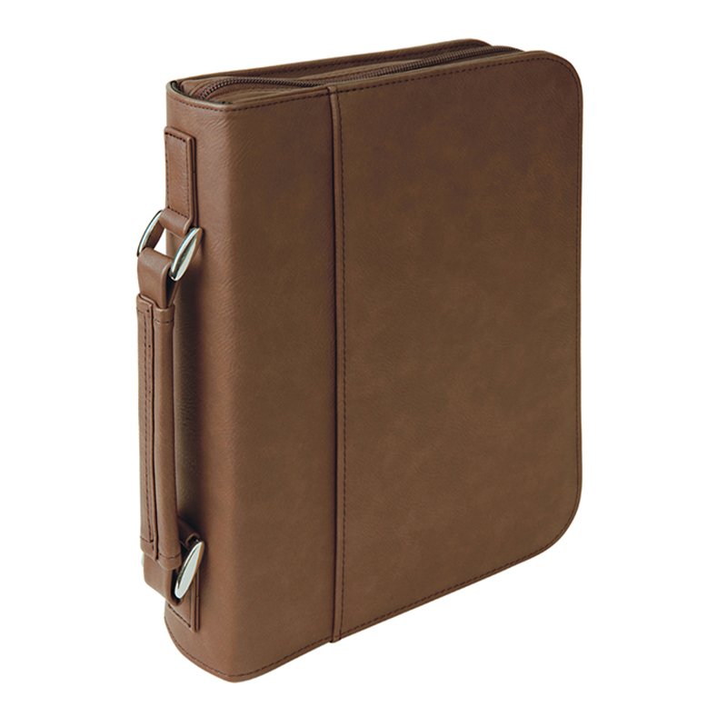 7 1/2'×10 3/4'Clúdach Leabhar Leatherette le Dúnadh Zipper