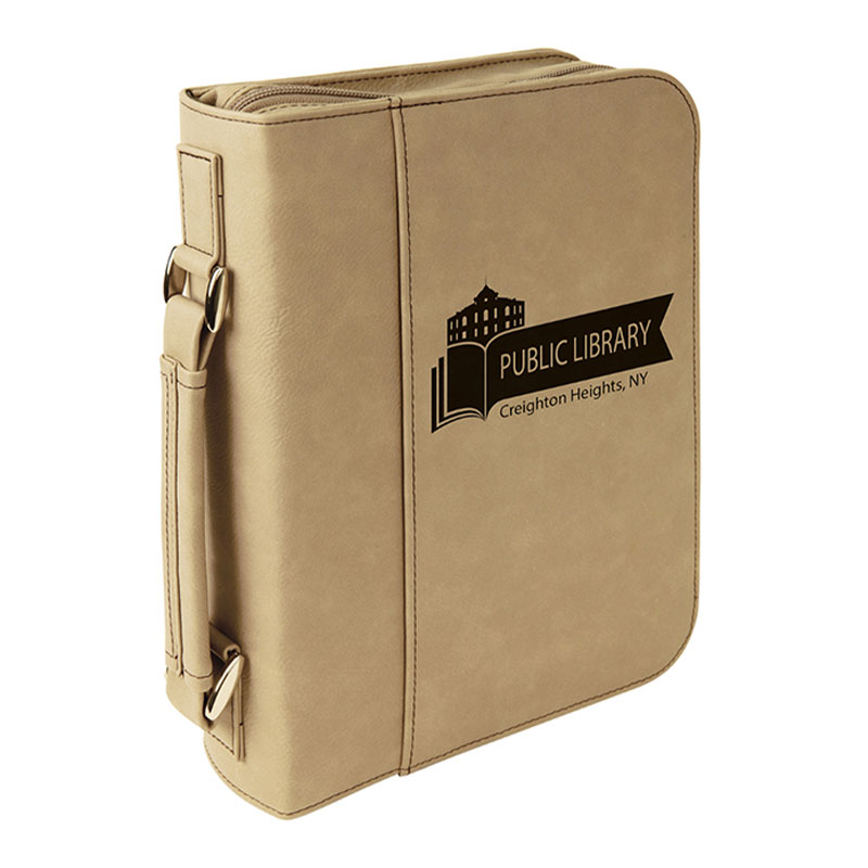 7 1/2'×10 3/4'Clúdach Leabhar Leatherette le Dúnadh Zipper