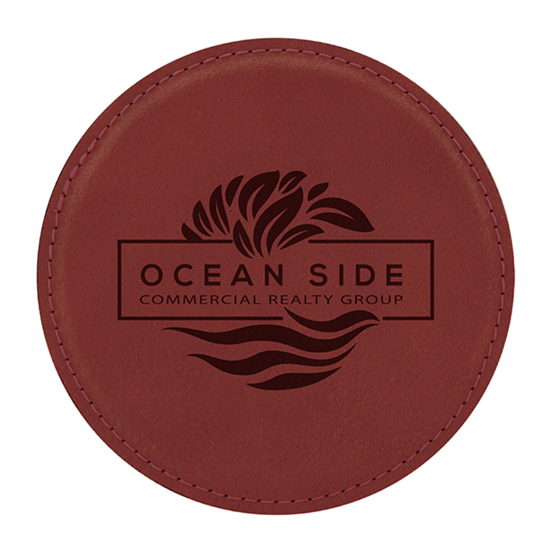 Set Babhta 6-Coaster Leatherette Laserable