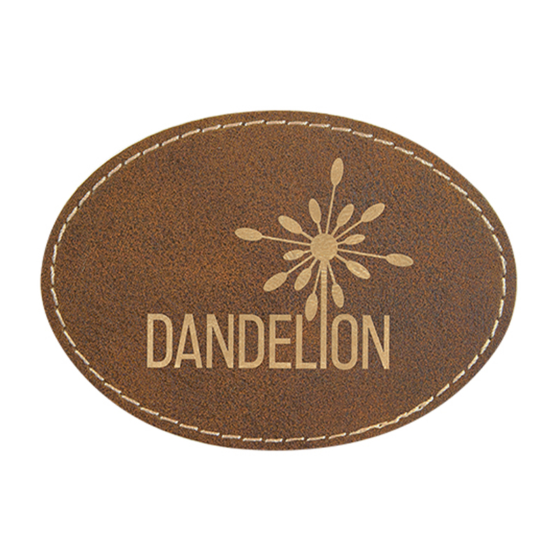 3 1/2' x 2 1/2' Paistí Leatherette Oval