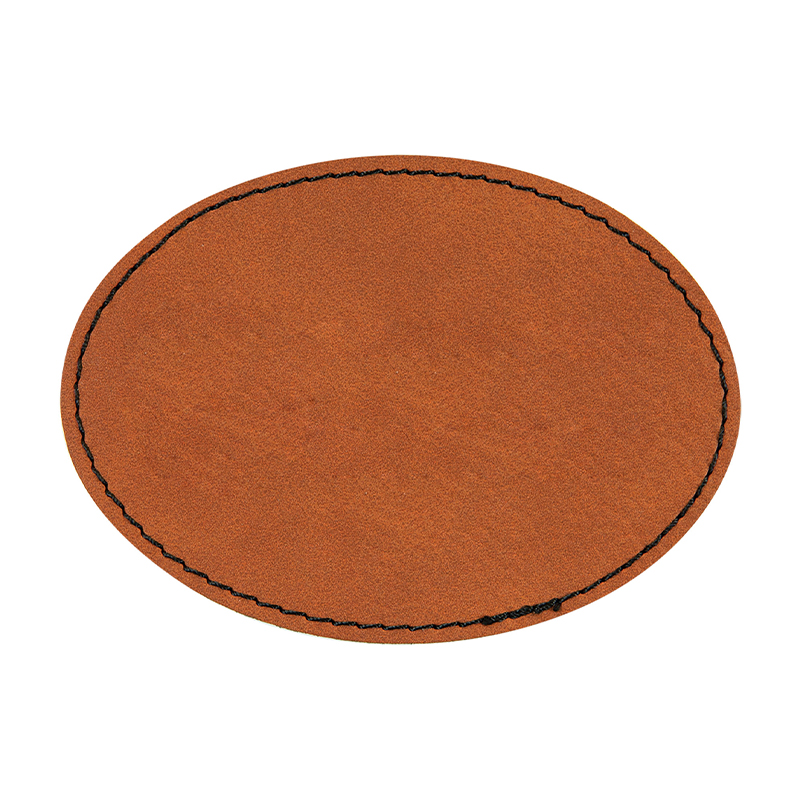 3 1/2' x 2 1/2' Paistí Leatherette Oval
