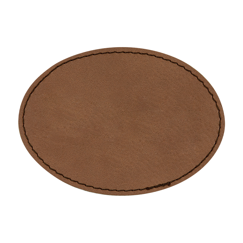 3 1/2' x 2 1/2' Paistí Leatherette Oval