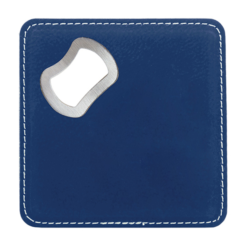 Cóstaer Buidéal Leatherette Leatherette Cearnógach Oscailte
