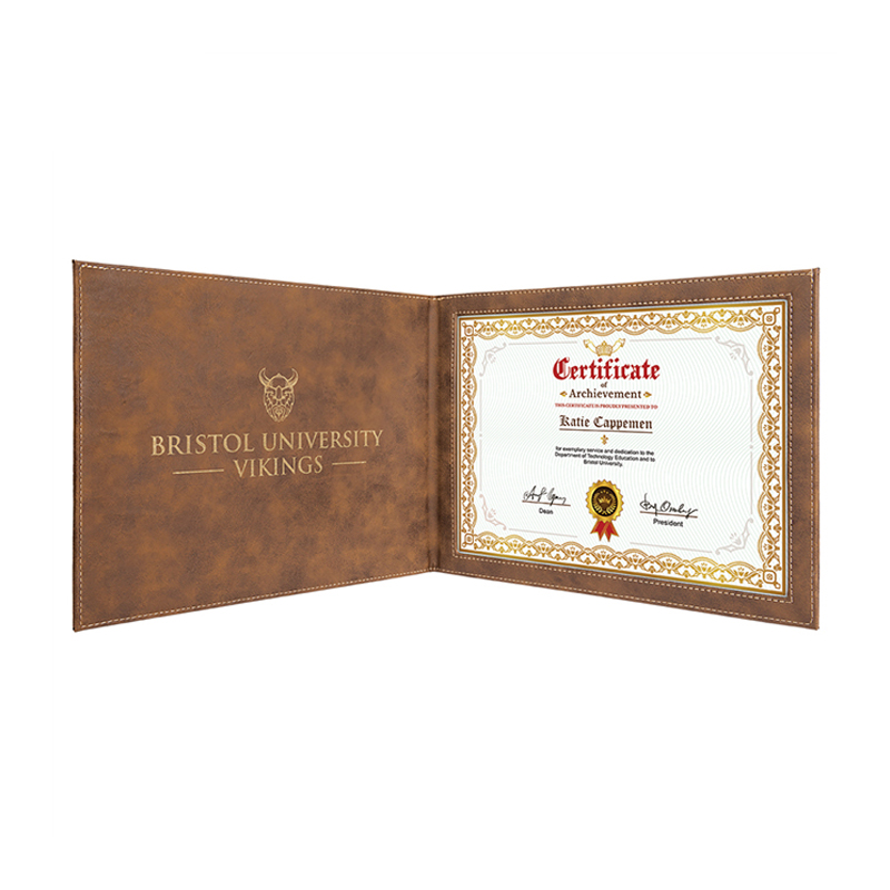 Sealbhóirí Teastas Leatherette Laserable