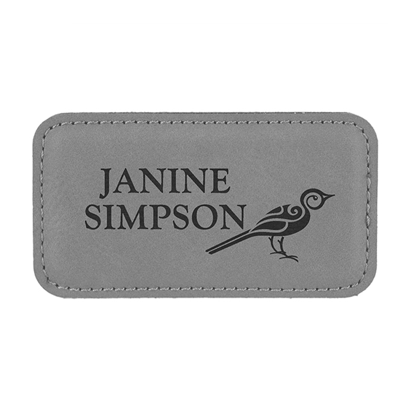 Suaitheantas Dronuilleog Leatherette Laserable Bán le Maighnéad