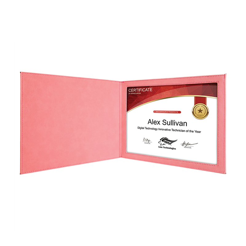 Sealbhóirí Teastas Leatherette Laserable