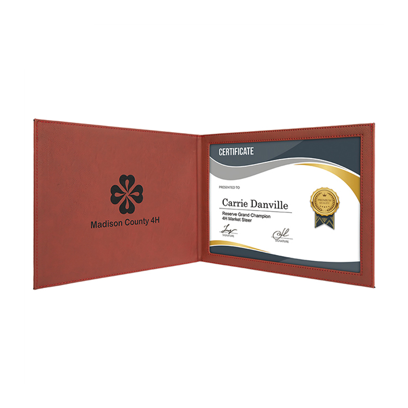 Sealbhóirí Teastas Leatherette Laserable