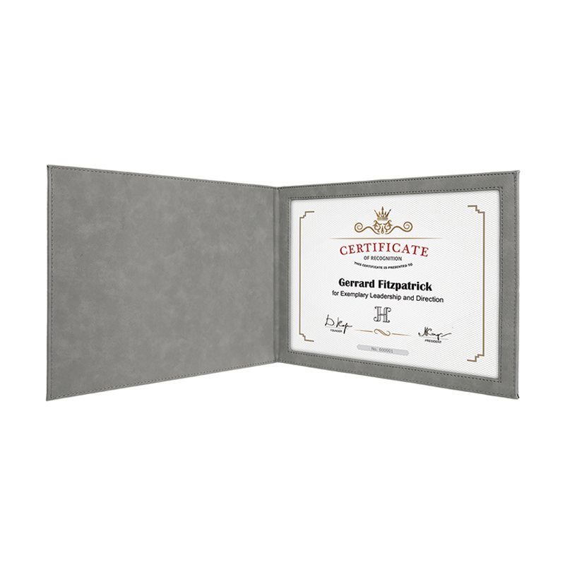 Sealbhóirí Teastas Leatherette Laserable