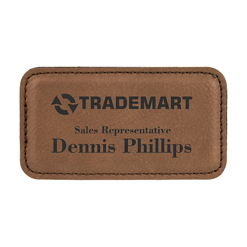 Suaitheantas Dronuilleog Leatherette Laserable Bán le Maighnéad