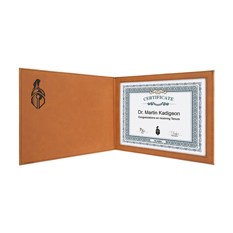 Sealbhóirí Teastas Leatherette Laserable