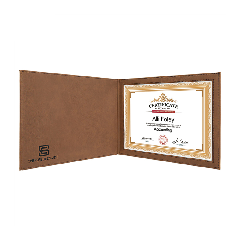 Sealbhóirí Teastas Leatherette Laserable