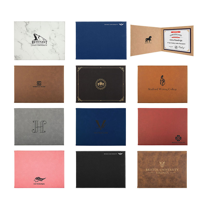 Sealbhóirí Teastas Leatherette Laserable
