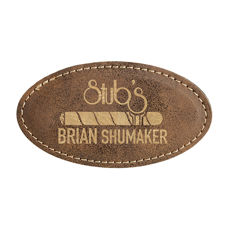 Suaitheantas Oval Leatherette Laserable Bán le Maighnéad