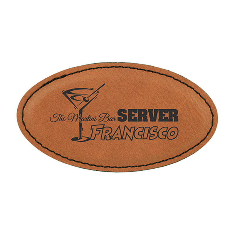 Suaitheantais Ainmneacha Oval Leatherette
