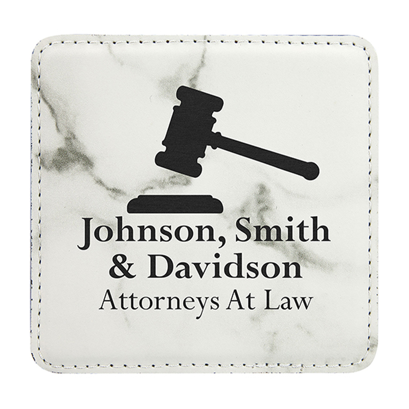 4' x 4' Coasters Leatherette Cearnóg Set 6-Coaster le Sealbhóir