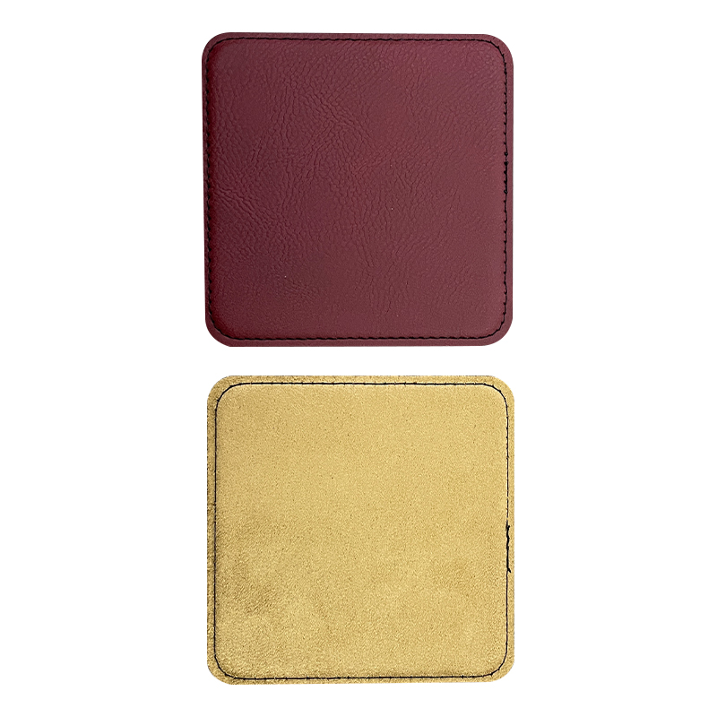4' x 4' Coasters Leatherette Cearnóg Set 6-Coaster le Sealbhóir