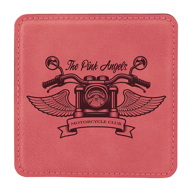 4' x 4' Coasters Leatherette Cearnóg Set 6-Coaster le Sealbhóir