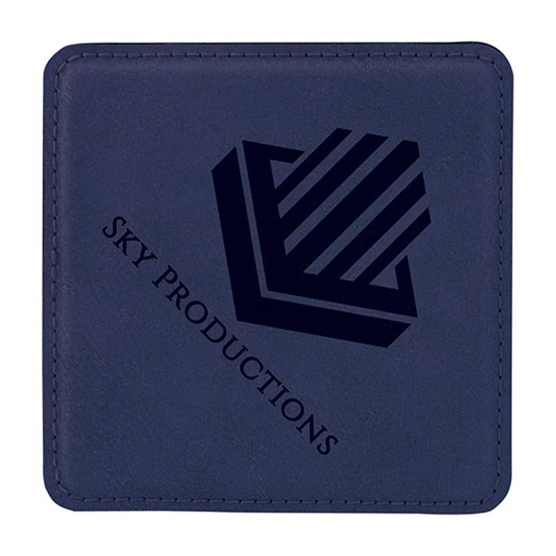 4' x 4' Coasters Leatherette Cearnóg Set 6-Coaster le Sealbhóir
