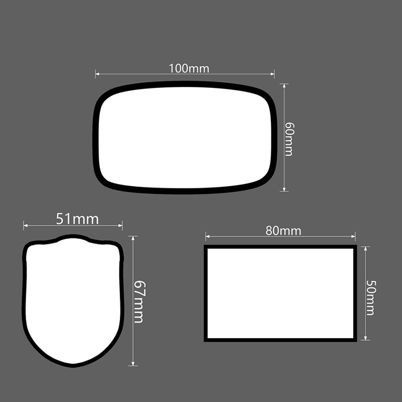 3 1/2' x 2 1/2' Paistí Leatherette Sublimation Dronuilleog le greamaitheach