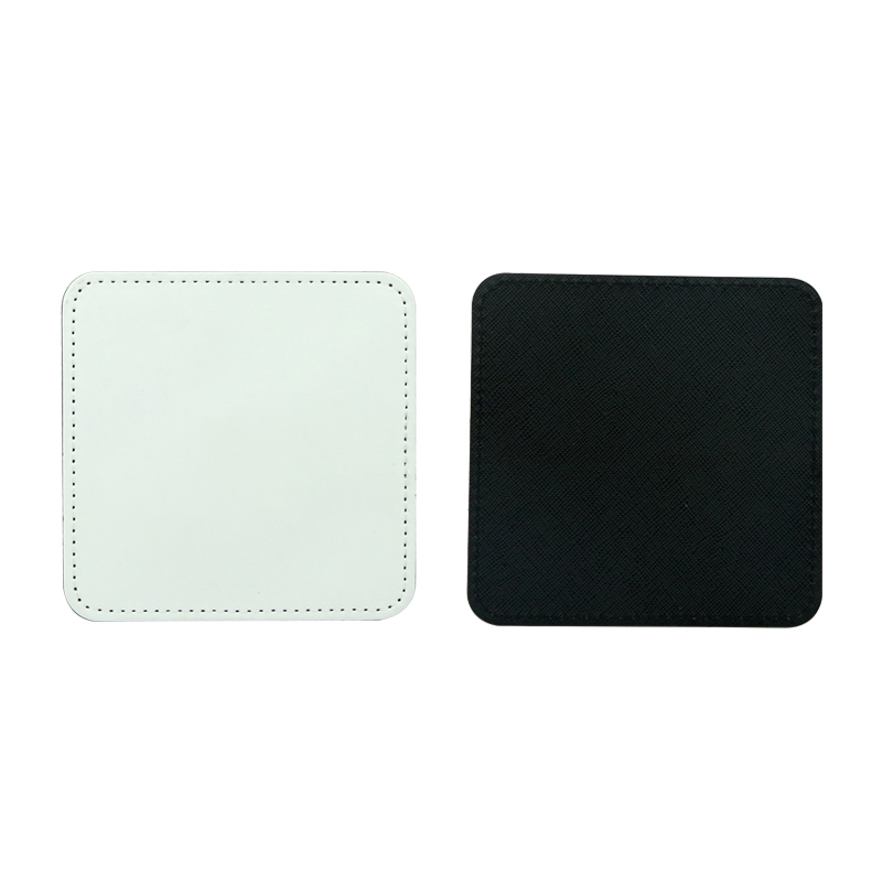 Sublimation PU Leathar Mug Coaster -Cearnóg