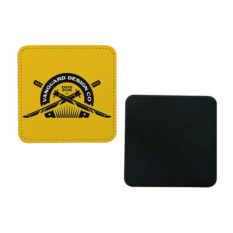 Sublimation PU Leathar Mug Coaster -Cearnóg